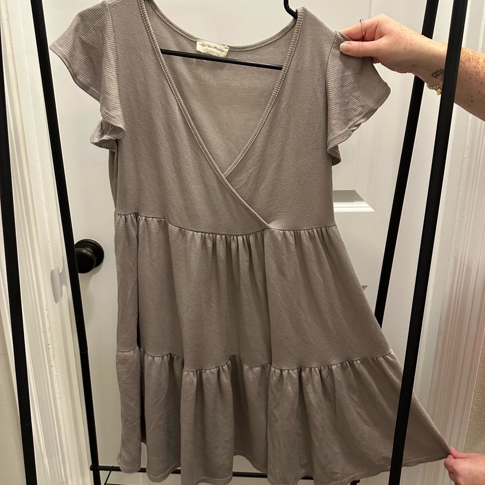 See You Monday Gray Dress